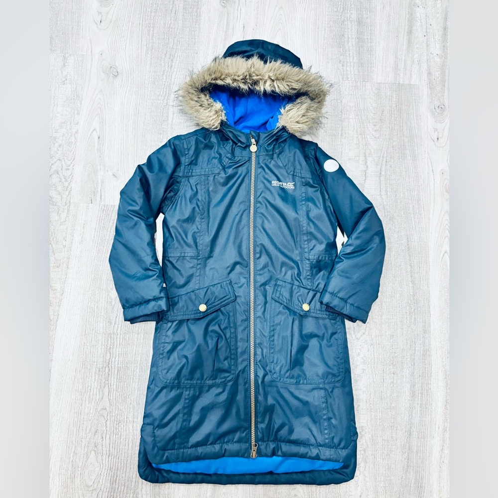 Regatta Great Outdoors Kids Hooded Parka Lightweight with Fur Trim